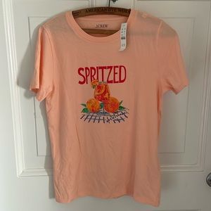 J Crew Aperol Spitz Tee Shirt Small New Orange